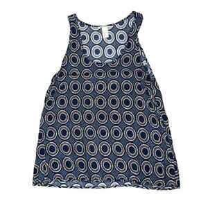 H&M Womens Sleeveless Scoop Neck Rayon Tribal Print Blouse Top Sz 6